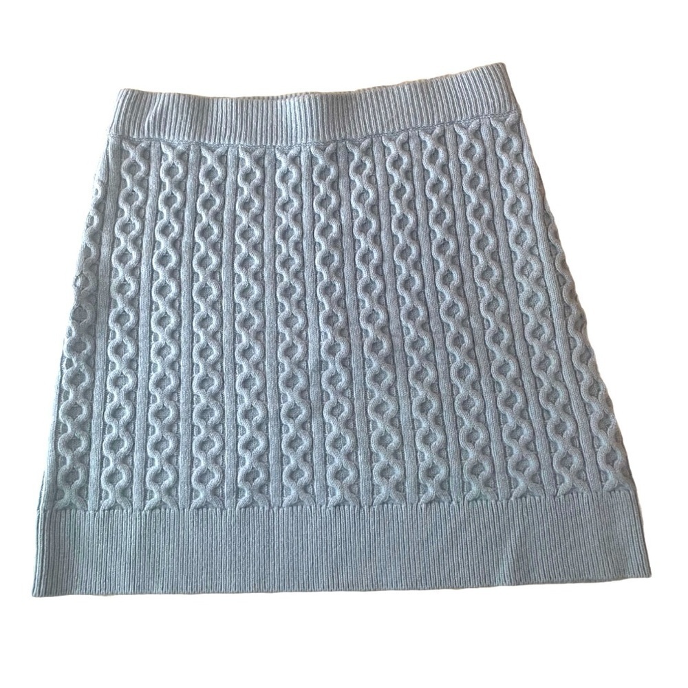 Paige Juliette Cable Wool Blend Sweater Skirt Size Large Mini Preppy Feminine
